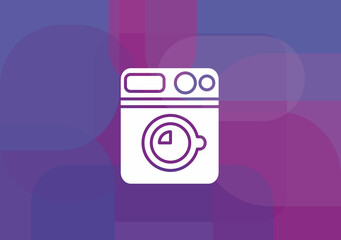 Washing machine Icon line icon.vector illustration design