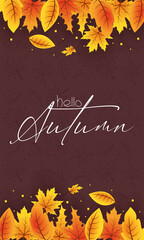 hello autumn lettering © Gstudio