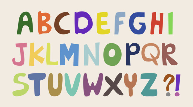 hand drawn alphabet letters