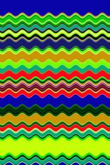 Abstract and contemporary digital Wacky waves art design