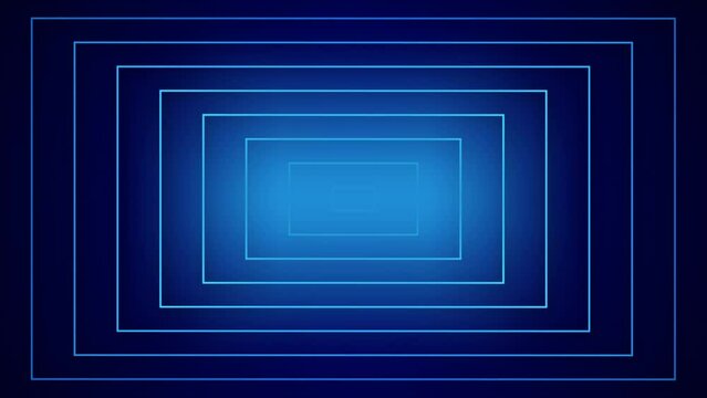 Glowing blue geometric technology concept motion background. Seamless loop. Video animation. Ultra HD 4K 3840x2160