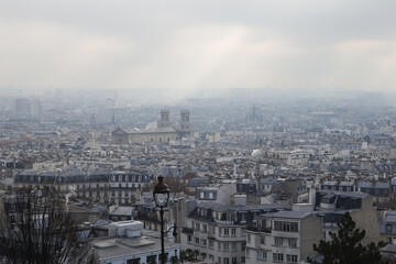 Panorama of Paris from Montpmartre hill	