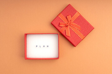 lettering plan in an open red box