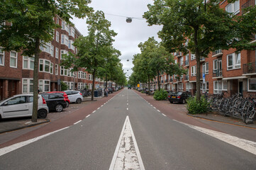 Fototapeta na wymiar Waalstraat Street At Amsterdam The Netherlands 11-7-2022