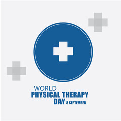 World Physical Therapy Day Vector. Simple and elegant design
