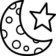 Half moon and star