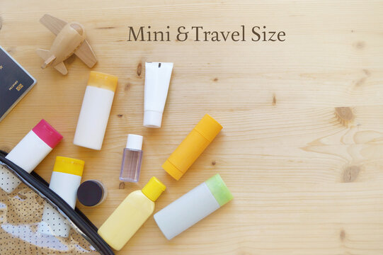 Mini Travel Size Toiletries, Travel Cosmetic Bag