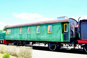 Obraz premium vintage railway carriage for passenger transport