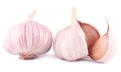 Garlic on a white background, isolated