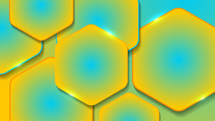 Abstract blue and yellow orange background with modern trendy gradient texture color for presentation design, flyer, social media cover, web banner, tech banner