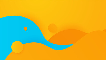 Abstract blue and yellow orange background with modern trendy gradient texture color for presentation design, flyer, social media cover, web banner, tech banner