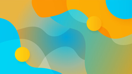 Abstract blue and yellow orange background with modern trendy gradient texture color for presentation design, flyer, social media cover, web banner, tech banner