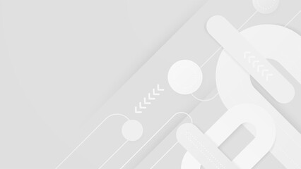 Abstract background with modern trendy white grey gradient for presentation design, flyer, social media cover, web banner, tech banner