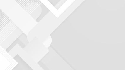 Abstract background with modern trendy white grey gradient for presentation design, flyer, social media cover, web banner, tech banner