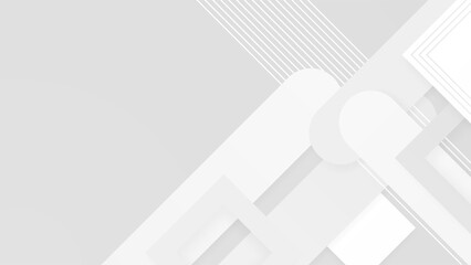Fototapeta premium Abstract background with modern trendy white grey gradient for presentation design, flyer, social media cover, web banner, tech banner