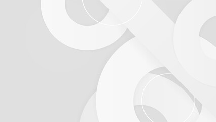 Abstract background with modern trendy white grey gradient for presentation design, flyer, social media cover, web banner, tech banner