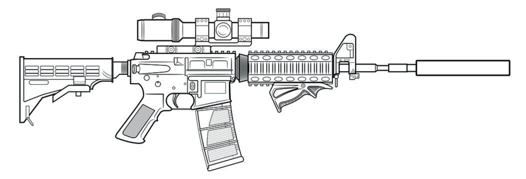 Download Gun Assault Rifle RoyaltyFree Vector Graphic  Pixabay