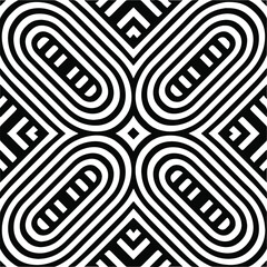 
Abstract background with black and white pattern. Unique geometric vector swatch. Perfect for site backdrop, wrapping paper, wallpaper, textile and surface design. 