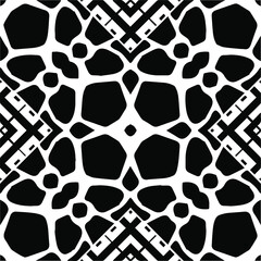 

Abstract background with black and white pattern. Unique geometric vector swatch. Perfect for site backdrop, wrapping paper, wallpaper, textile and surface design. 