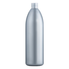 Mockup grey bottle for cosmetics isolated on white background for shampoo, cream, shower gel.