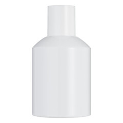 Mockup white bottle for cosmetics isolated on white background for shampoo, cream, shower gel.
