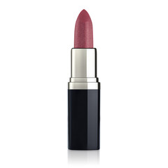 Red lipstick mockup, cosmetic package design.