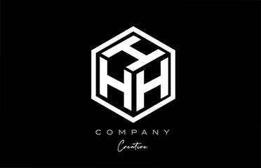 H cube alphabet letter logo icon design with polygon design. Three letter creative template for business and company