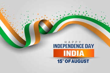 happy Independence day India greetings. vector illustration design.