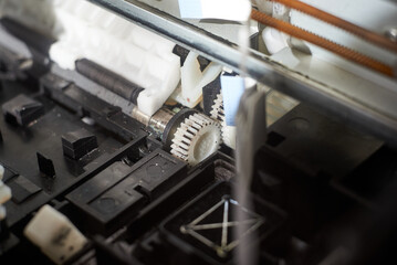 Photo of used printer mechanism