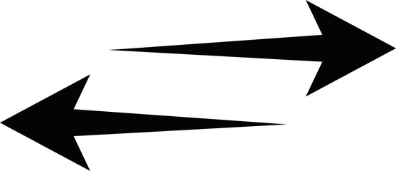 Fototapeta na wymiar Vector illustration of arrows pointing to the right and left