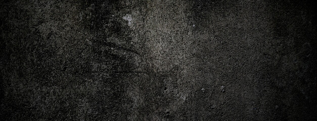 Vintage Black wall texture for design. Black concrete background for your text or image.