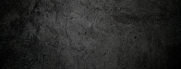 Black stone concrete texture background. Dark grey black cement for background.