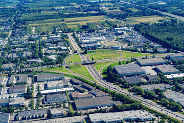 A highway interchance in Vancouver, Brittish Columbia near Vancluverf International Airport Brittish Columbia, Canada