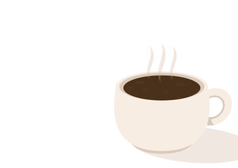 Coffee cup vector on white background. Cup of Fresh Coffee. Vector Illustration.