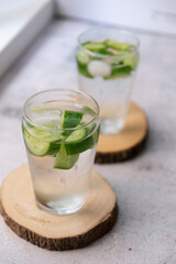 Refreshing cucumber water