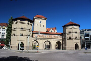 Fototapeta na wymiar Isar Gate, Munich, Bavaria, Germany.