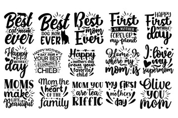 Obraz premium Mother’s Day Svg Design Bundle