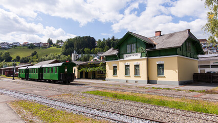 The historic Feistritztalbahn railway in Styria, Austria