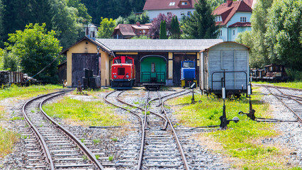 The historic Feistritztalbahn railway in Styria, Austria