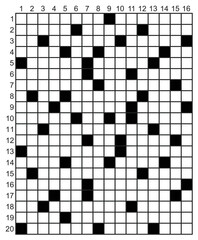 Crossword puzzle vector. Square puzzle illustration.