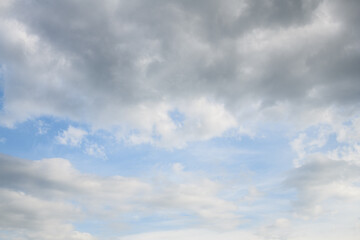 Scenic view of blue sky with white clouds, natural background	
