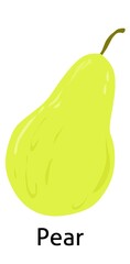 Pear fruit illustration for kids education 