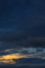Scenic view of clouds on sky during sunset 