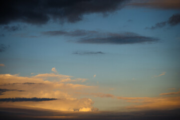 Scenic view of clouds on sky during sunset 