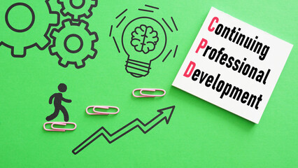 Continuing professional development CPD is shown using the text