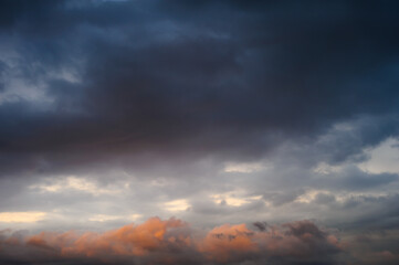 Scenic view of clouds on sky during sunset 