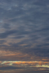 Scenic view of clouds on sky during sunset 