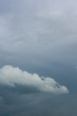 Naklejka na ściany i meble Scenic shot of dramatic sty with rainy clouds, natural backdrop 