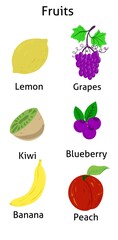 Fruits collection for kids education no 1