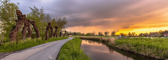 Polder Countryside Landscape in Groningen